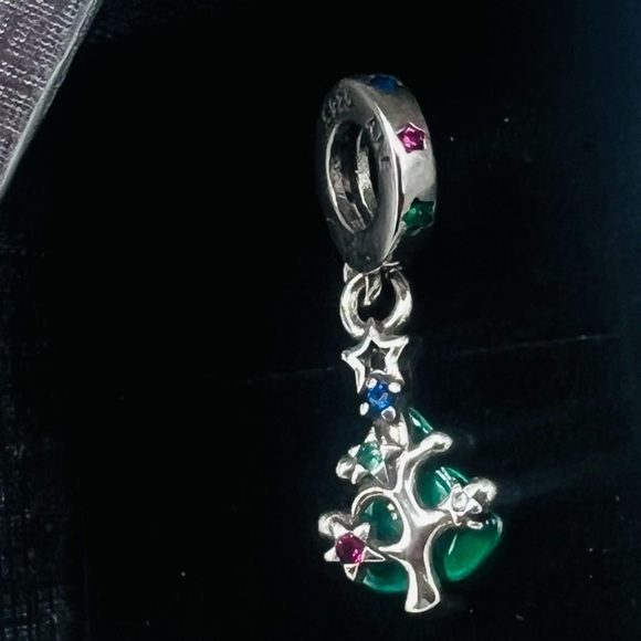 Sterling Silver S925 Sparkling Christmas Tree Dangle Charm - NWOT - Picture 5 of 7